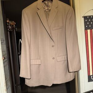Men's Tan suit. Caravelli
